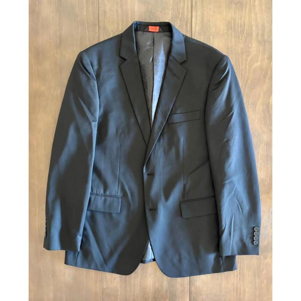 Men's Linea Uomo Modern Fit Black Wool Suit Jacket Blazer 40R